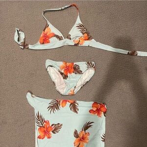 Bathing suit bikini with skirt